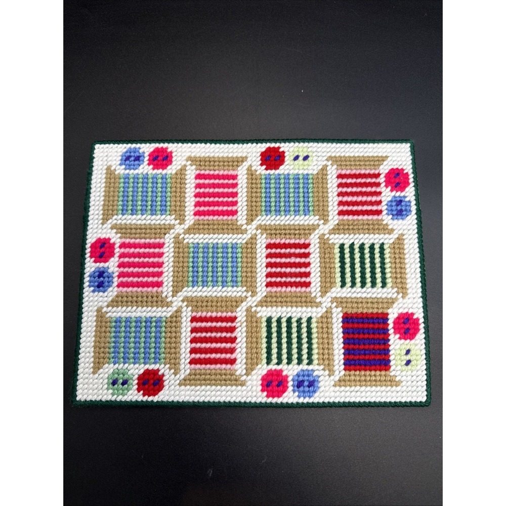 Plastic Canvas‎ Mousepad COMPLETE Spools Of Thread Cottagecore